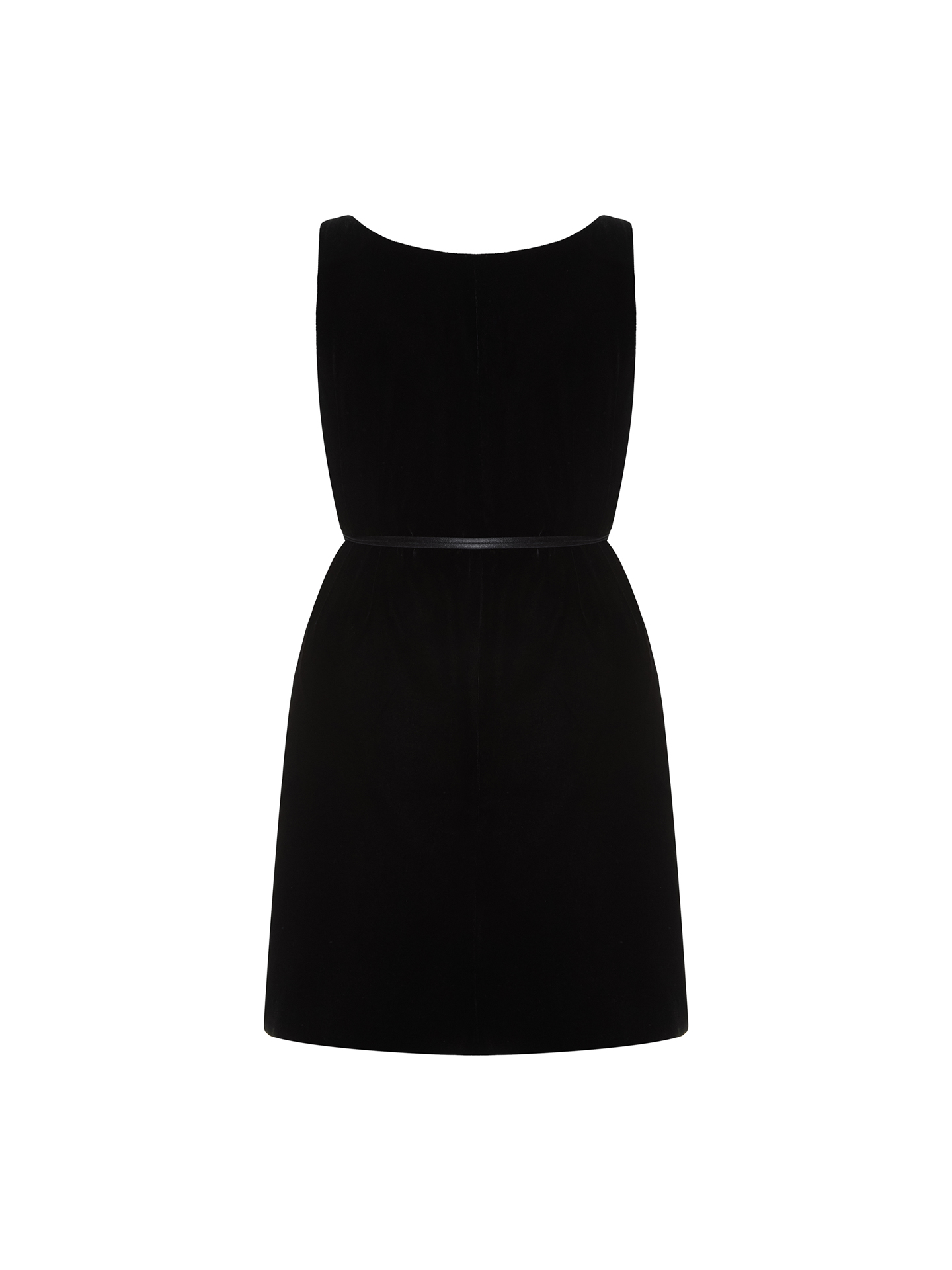 Velvet mini dress — back view